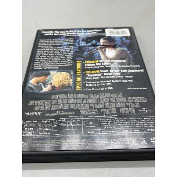 8 MILE DVD Copyright 2003 Universal Studio Rated R 111 mins English Eminem READ - Picture 2 of 4